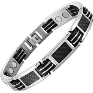 Les Hommes De Titane, Fibre De Carbone Bracelet Magnétique Réglable - Neuf