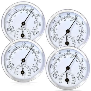 ChenQuanSarl-Lot De 4 Thermomètres Hygromètres De Précision De 58 Mm - Thermomètre D'Intérieur, Température Et Humidité - Convient Pour La Maison, L'Intérieur, La Chambre Des Personnes Âgées, La Cham - Neuf