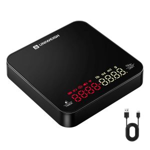 Mini Balance À Café Avec Minuterie, Balance À Expresso Rechargeable, Balance De Précision De 2 Kg/0,1 G Pour Expresso Et Café Verseur, Balance De Cuisine Numérique Portable Avec Minuterie - Neuf