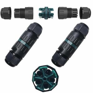 Connecteur Etanche IP68, M25 Connecteur de c&acirc;ble &eacute;tanche, Postuler &agrave; &Oslash; 8-12mm | Aux Intemp&eacute;ries C&acirc;ble de Raccordement Ext&eacute;rieur Douille (5 P&ocirc;les) - Neuf