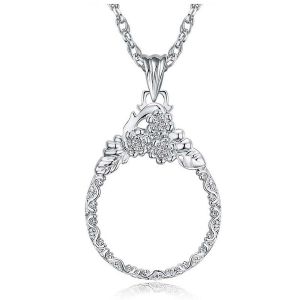 Collier De Loupe Rétro Pendentif Loupe 2.5x Adapté À La Lecture De Livres, De Magazines - Neuf