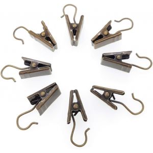 (Cobre Rojo) 100 Clips De Acero Inoxidable Para Cortina, Soporte De Alambre Para Colgar Parcialmente Fotos, Manualidades Y Suministros Para Eventos Al Aire Libre. - Neuf
