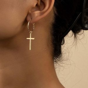 Kal-Boucles D'oreilles Crois&eacute;e Boucles D'oreilles Crois&eacute;e Or Boucles D'oreilles Crois&eacute;e Boho Crucifix Dangle Boucles D'oreilles Crois&eacute;e Punk Boucles D'oreilles Crois&eacute;e Punk Bijoux - Neuf