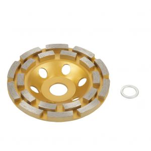 Disque de meulage diamante 125 x 22,23 mm, 6 trous, pour marbre, beton, pierre - Neuf