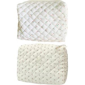 MAA-2 Pcs Trousse de Maquillage, Pochette de Rangement Maquillage, Motif Floral Grand Capacité Trousse de Toilette pour Voyage pour Femme Fille - Neuf