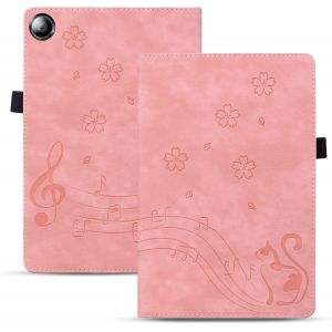 Kal-Coque Pour Tablette Samsung Galaxy Tab A8 10.5 Pouces 2021 (Sm-X200/X205/X207) Pu Cuir Flip Case Housse &Eacute;tui Tablette Galaxy Tab A8 10.5"" 2021 &Eacute;tui Avec Support Fonction, Rose Chat - Neuf
