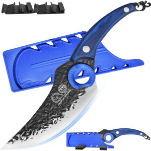 Oayew-Knife Kitchen,Forged Boning Knife Cleaver Meat Cutting,High Carbon Steel,Chef Knife For Kitchen,Outdoor Camping,Full Tang Wood Handle,Knife With Sheath - Neuf