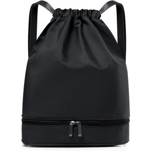 Acdsgd-Sac &Agrave; Dos Cordon &Eacute;tanche Avec Compartiment Chaussure Y Poche Humide, Sac &Agrave; Dos Sport, Sac De Gym, Sac Piscine, Pour L'&eacute;cole Plage Vacances Natation Sport Voyage - Neuf