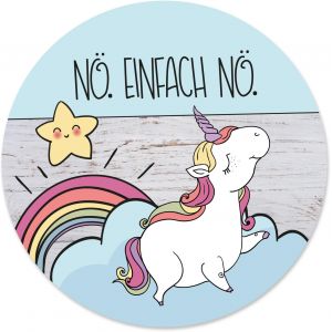 Tapis de souris rond avec inscription en allemand ? N?. einfach N?. I ? 22 cm I Tapis de souris rond I Taille standard antid&iquest;&iquest;rapant I mignon amusant I dv_221 - Neuf