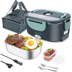 Tianyi-R&eacute;chauffeur &Eacute;lectrique Portable 80 W Mis &Agrave; Jour Porte D&eacute;jeuner &Eacute;lectrique 1,5 L 3 En 1 Chauffe-Mains Pour Voiture/Camion/Bureau Avec Fourchette Et Sac - Neuf