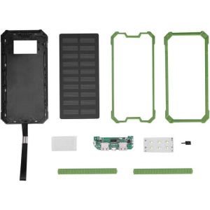 Tlp-Banque D'alimentation Solaire, Portable 20000mah Charge Rapide Double Usb Polar Mobile Chargeur 20000 Power Bank Case Diy Kit Vert Mah Ports De Bo&icirc;tier Batterie Externe Pour Tous Les T&eacute;l&eacute;phones P - Neuf