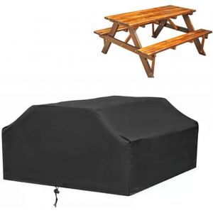 Ulteronixshop-Housses De Banc De Terrasse Rectangulaires Pour Table De Pique-Nique En Plein Air Et Cuisine Noir - Neuf