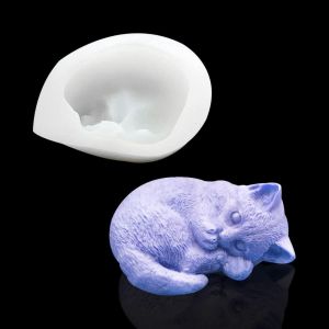 Moule Chat En Silicone Pour R&eacute;sine &Eacute;poxy, Bijoux Et Bougies - Outils De Moulage Animal - Neuf