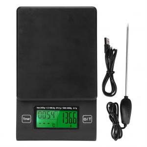 Hjlian Balance De Cuisine Portable 2 Kg/0,1 G/1 G Pour La Cuisson Du Cafe, Avec Fonction De Compte A Rebours Pour Le Test De Temperature - Neuf