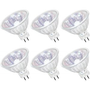 Kal-Ampoules Halogènes Mr16 20w Gu5.3 Projecteur Halogène 12v À Intensité Variable 4000 Heures Blanc Chaud 2800k Pour Éclairage Paysager, Éclairage Sur Rail ¿ Lot De 6 - Neuf