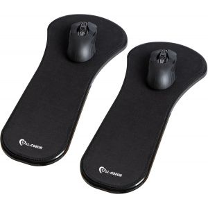 2 Pack Support de Bras Ergonomique Repose Poignet Support Extension Bureau Ordinateur Accoudoir Tapis de Souris pour Table et Chaise (2 PCS Noir) - Neuf