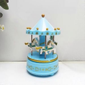 No&euml;l Carrousels Bo&icirc;te &Agrave; Musique Go-Round De Rotation De La Liquidation De Musique Cadeau De No&euml;l, D'anniversaire Pendentif De D&eacute;coration De No&euml;l Bo&icirc;te &Agrave; Musique - Neuf