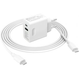 Rapide Chargeur Gan 2.0 Tech Usb C Pd 3.0 Chargeur Secteur Pour Iphone 15 Pro Max Plus 14/13, Mac Book Pro/Air, Ipad Pro, Galaxy S23 Ultra Plus S22/Pixel 7 6, Huawei, Xiaomi, Lenovo, Hp, Asus - Neuf