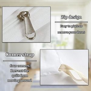 Sjzg-Housse De Couette Loup,En Microfibre Housse De Couette 3d Avec Fermeture &Eacute;clair Motif Loup Douce Et Agr&eacute;able Pour Le Sommeil (Wolf-3, 220x240cm) - Neuf