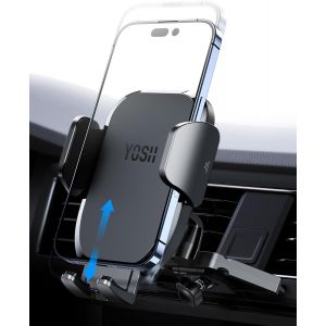 Yosh Support Téléphone Voiture Lecteur Cd, Support Smartphone Voiture Fente Cd Avec Rotation À 360° Pour Iphone 16 15 14 13 12 11 Pro X Xs Xr 8 S20 A10 Huawei P30 Lite Pro Lg Gps - Neuf