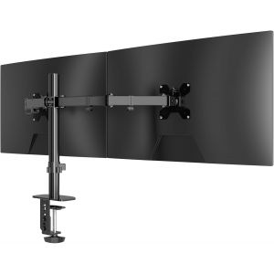 Support Ecran PC pour écran LCD LED 13-27 Pouces jusqu'à 10 kg, Bras Ecran PC 2 écrans, pivotant réglable en Hauteur - Neuf