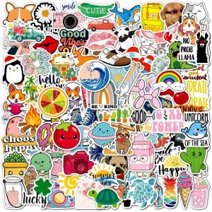 100 Pièces Stickers, Autocollants Pour Bagages, Autocollants Imperméables, Autocollants En Vinyle, Autocollants De Scrapbooking Pour Ordinateurs Portables, Planches À Roulettes Et Tasses - Neuf