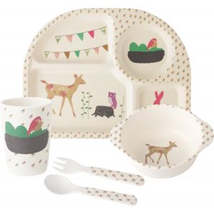 Service De Table En Mélamine Pour Tout-Petits, Service De Table Pour Enfants 5 Pièces, Assiettes En Mélamine Pour Enfants - Neuf