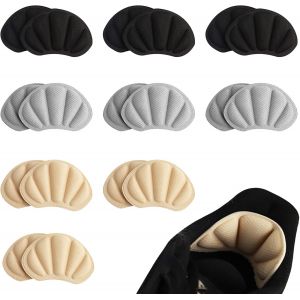 Kalanka-9 Pairs Prot&egrave;ge Coussinet Talon Chaussure &Eacute;pais Auto-Adh&eacute;sives, Protege Talon Chaussure R&eacute;paration Pour Semelle Chaussure Trop Grande, Protection Talon Coussinet Chaussure Antid&eacute;rapante - Neuf