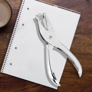 Perforatrice metallique portative a un trou, coupe-papier, scrapbooking, reliure de bureau, papeterie - Neuf