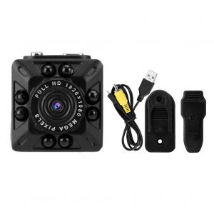 Mini camera de poche 1080p avec 8 LED infrarouges, enregistreur audio et video USB, securite pour la maison et la voiture - Neuf