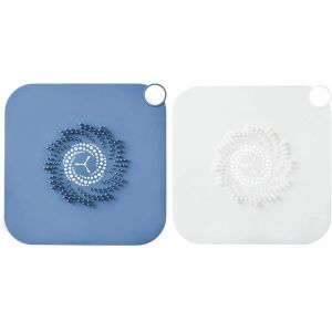 Lot de 2 filtres de vidange en silicone, attrape-cheveux, pour douche, évier, cuisine, salle de bain - Neuf