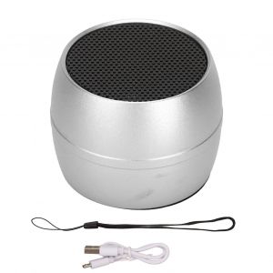 Mini enceinte Bluetooth etanche IP67, chargement USB, microphone integre, portable, sans fil, pour salle de douche, voiture, argent - Neuf