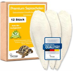 Lot De 12 Bols De S&eacute;pia De Qualit&eacute; Sup&eacute;rieure - Nourriture Optimale En Calcium Et En Vitamines - Nourriture Pour Reptiles,Tortues,Oiseaux - Bols Pour S&eacute;pia - Accessoires Pour Terrarium - Neuf
