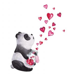 Stickers Muraux Love Panda Murale Sticker Art Autocollant D&eacute;coration Peintures Murales Auto-Adh&eacute;sives Pour Les Chambres Du Salon - Neuf