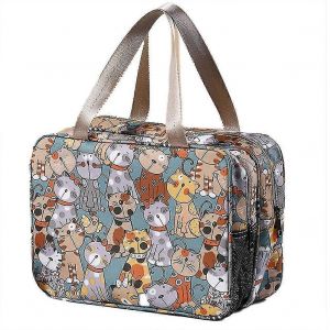 Sac cosm&eacute;tique Portable Travel Toiletry Wash Bag Imperm&eacute;able &agrave; l'eau Double couche s&egrave;che S&eacute;paration humide Waterproo - Neuf