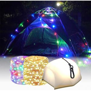Kal-Guirlande Lumineuse Escamotable Portative Imperméable Extérieure Usb,Guirlande Lumineuse De Camping Portable,Guirlande Lumineuse Escamotable Camping 15m Étanche Ip44 - Neuf