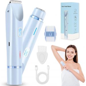 Eryi-Rasoir Électrique 2 En 1 Pour Femme, Rasoir Electrique Femme, 2 En 1 Rasoir Electrique Femme, Rasoir Életctrique Rechargeable Pour Femme, Rechargeable Rasoir Electrique Femme, Pour Corps (Bleu) - Neuf