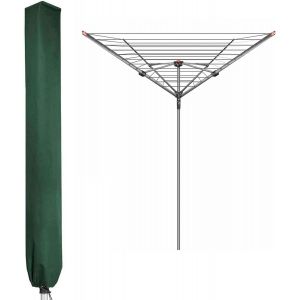 MDY-Housse de Protection pour Séchoirs Parapluie, Tissu Oxford 600D Housse de Protection pour Séchoir de Jardins Housse pour Cordes à Linge Rotatives, 16x16x165cm Vert - Neuf