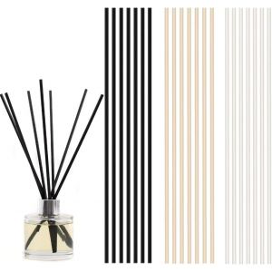 LETNERNY-Lot De 90 Bâtons Diffuseurs De Parfum Épais Naturels De 30 Cm X 4 Mm Pour Chambre À Coucher, Maison, Diffuseur D'Huiles Essentielles En Rotin - Neuf