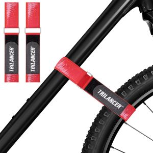 Subzonal-2pcs Sangles R&eacute;glables Avec Rev&ecirc;tement Antid&eacute;rapant Pour Stabiliser Les V&eacute;los Avec Syst&egrave;me Scratch Pour Support &Agrave; V&eacute;lo Sur Voiture Et R&acirc;telier &Agrave; V&eacute;lo,Pour Transport&stockage(66 X3,8 Cm) - Neuf