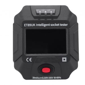 XYONG Testeur de prise intelligent ET89UK avec ecran LCD, detecteur de tension et de frequence, Royaume-Uni, AC 220 V-250 V - Neuf