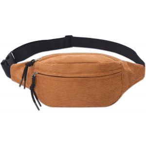 KALANKA-Sac banane en velours côtelé pour femme - Avec bandoulière réglable - Tendance - Pour les loisirs et le sport - Vert, 5 - Neuf