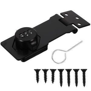 Serrure &agrave; combinaison antivol durable pour armoires et tiroirs &iquest; Serrure de s&eacute;curit&eacute; sans cl&eacute; en alliage de zinc, installation facile, noire - Neuf