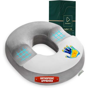 KJAKL-Coussin de siège pour hémorroïdes, Coussin Donut de Haute qualité en Mousse à mémoire de Forme pour Grossesse, Coccyx, sciatique postnatale, escarres - Neuf