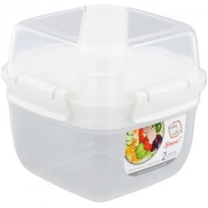 TZF-Lunch Box, Boite Repas en Plastique, 1400 ML Boîte à Déjeuner, avec Compartiments, sans BPA, Fourchette et Cuillère pour Picnic, Travail - Neuf