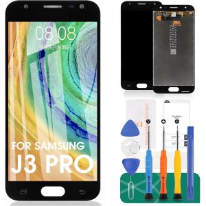 KIT DE MONTAGE D'&Eacute;CRAN LCD DE RECHANGE POUR SAMSUNG GALAXY J3 2017 J330 / J3 PRO 2017 J330 DUOS J330G J330L J330F J330FN J330DS J3300 FILM TREMP&Eacute;, COLLE ET OUTILS (NOIR) - Neuf