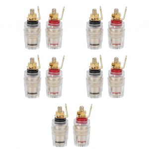 10pcs or,plaqué or,amplificateur,terminal,borne,liaison,banane,jack,connecteur Socket - Neuf
