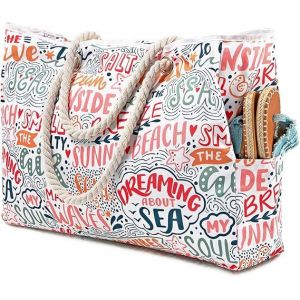 Sacs de plage pour femmes - Sac fourre-tout de plage extra large, sac de piscine anti-sable pour femmes, sac de plage pour piscine, salle de sport, courses, voyage - Neuf