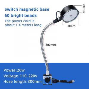 Lampe De Travail Industrielle D'atelier Led 12w 110-220v Flexible 30-50cm Col De Cygne Base Magnétique Lampe De Travail Led Pour Tour D'établi - Type 12w 110-220v-30cm-Led #C - Neuf