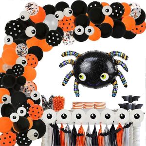 120 pièces Ballons de fête d'Halloween,Ballons de décoration de fête de joyeux Halloween - Neuf